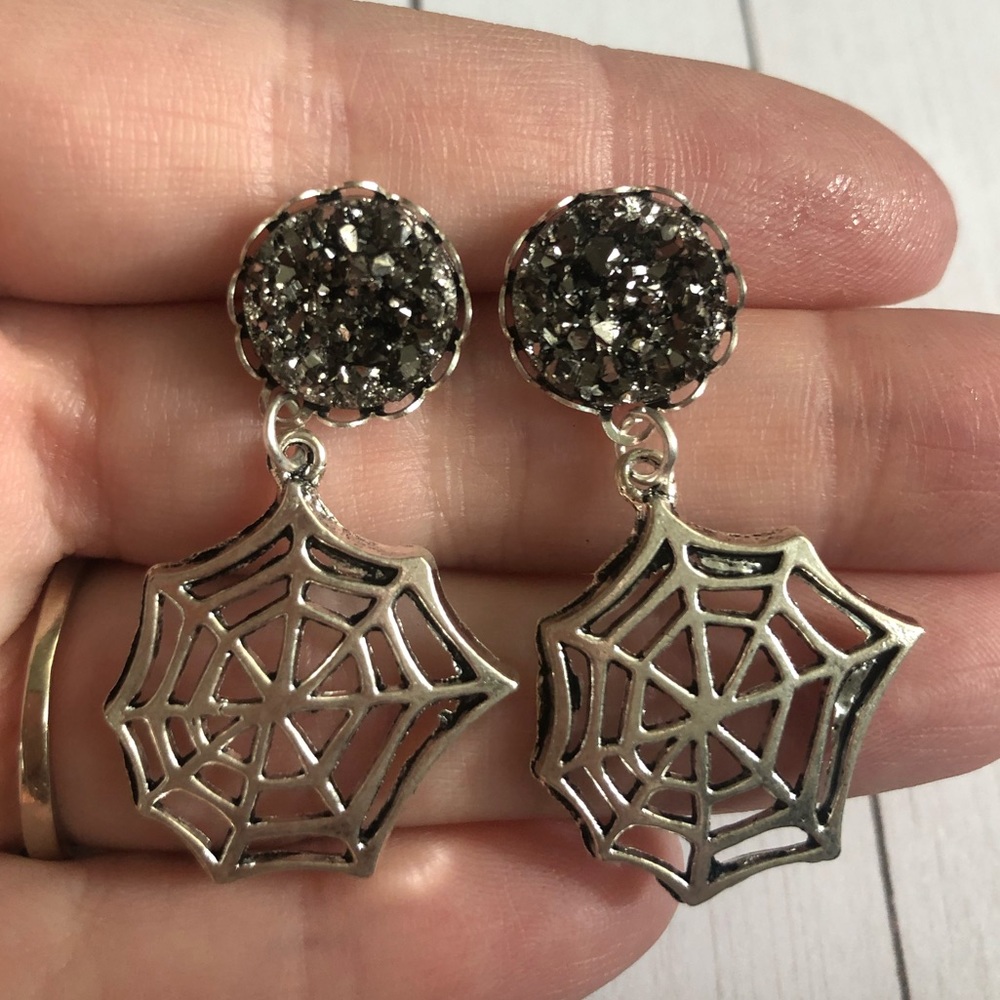 Spider Web Earrings